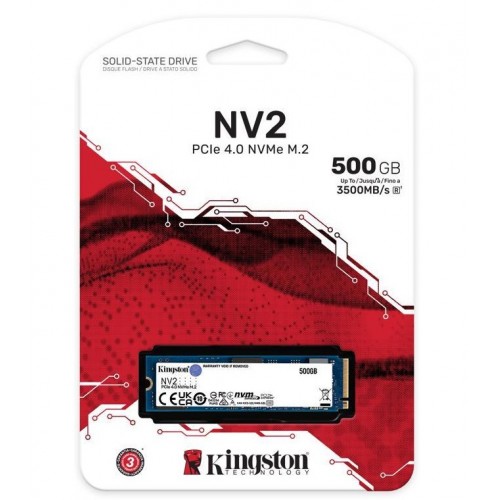 Kingston NV2 500GB M.2 2280 NVMe 4.0 x4 PCI-e SNV2S/500G (Retail)