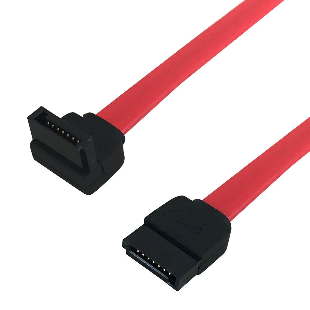 SATA to Right Angle SATA Cable - 7 pin to 7 pin - 0.5m