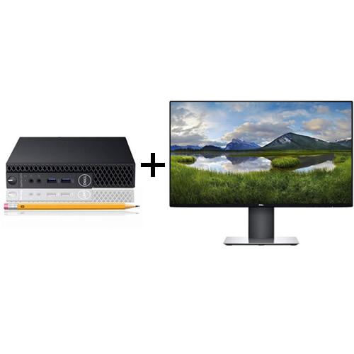 (9th gen) Dell 3070 Tiny PC: Core i5-9500T 2.20GHz 8G 256GB WIFI + Dell UltraSharp U2419H 24'' Frameless Monitor, Grade A Refurbished